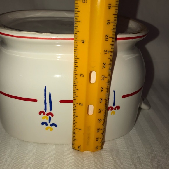 Retro/ vintage gray boat / soup tureen Riva Designs Tulips red/blue/yellow - Picture 12 of 15